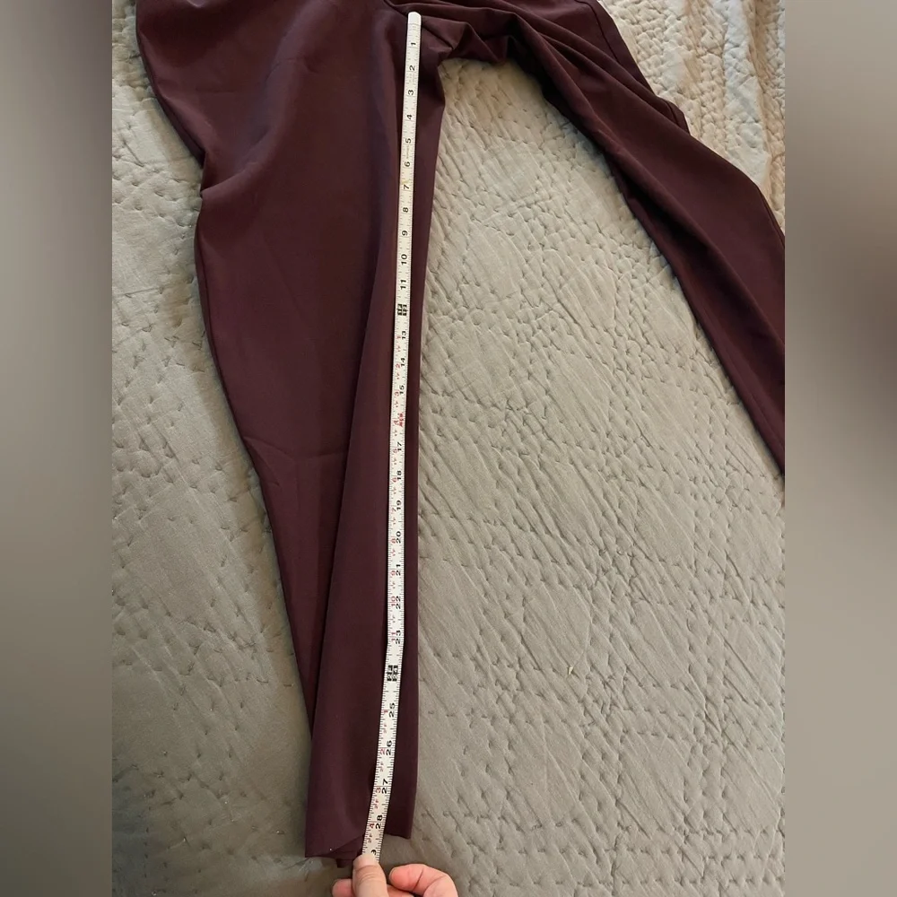 White House Black Market Burgundy Pleated Collar Jumpsuit Sz 8 Holidays Dressy - Picture 12 of 16